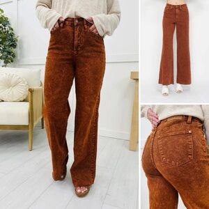 Judy Blue Pumpkin Spice Wide-Leg Jeans